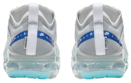Nike VaporMax 2019 Low Топ Амортизирующие Повседневные Беговые Кроссовки Мужские Серый Синий