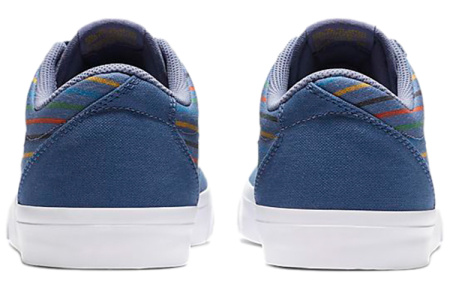 Nike SB Charge Cnvs Prm Полосы Низкие Кроссовки для Скейтбординга Унисекс Синие Белые