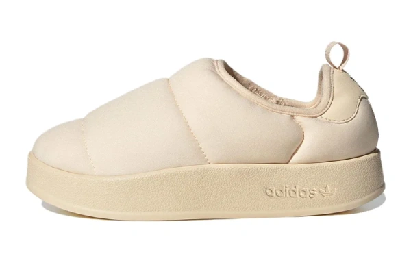 Adidas Puffylette J Устойчивая к истиранию Низкая Повседневная Обувь Кремовый Абрикос Унисекс