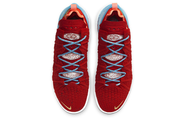 Nike Lebron 18 Low Топ Баскетбольные кроссовки для игры Унисекс Красный синий