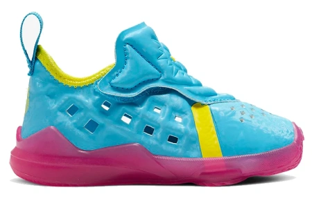 Nike Lebron 17 Dunked LeBron Low Баскетбольные кроссовки для игры голубой и розовый для малышей и дошкольников