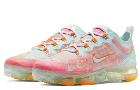 Nike VaporMax 2019 Low Топ Марафон Беговые кроссовки Женские Розово-синие