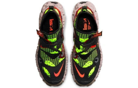 Nike ISPA OverReact Амортизация Противоскользящая Низкий Топ Повседневная Обувь Унисекс Черный Зеленый