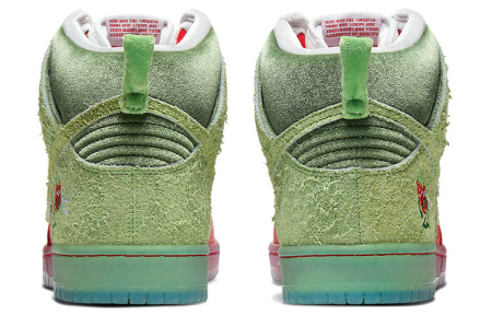 Nike Dunk SB Pro QS 'Клубничный Cough' Высокие Кроссовки для скейтбординга Унисекс Красный Зеленый