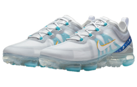 Nike VaporMax 2019 Low Топ Амортизирующие Повседневные Беговые Кроссовки Мужские Серый Синий