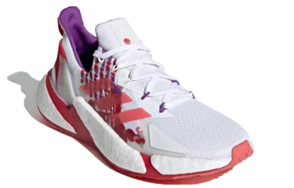 Adidas X9000l4 Ткань Амортизация Противоскользящие Дышащие Низкие Повседневные Беговые Кроссовки Женские Белые Красные
