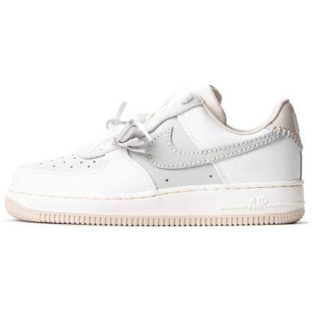 Nike Air Force 1 Slip-Resistant Abrasion-Resistant Low-Top Скейтборд Кроссовки Женские Бежево-Розовые