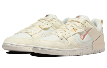 Nike Dunk Disrupt 2 'Pale Ivory' Перерабатываемый материал Низкие кеды для скейтбординга Женские Бежевые