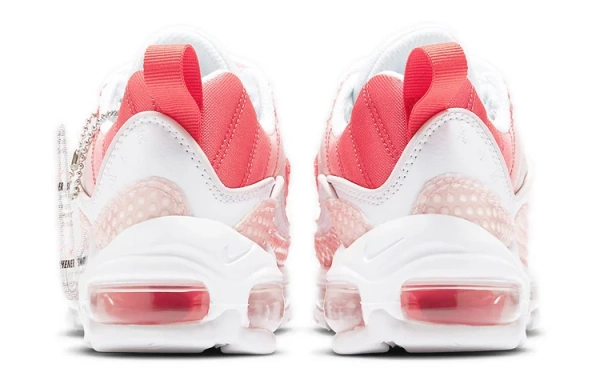 Nike Air Max 98 Синтетическая кожа Низкий топ Воздушная подушка Повседневные беговые кроссовки Женские Белый Красный
