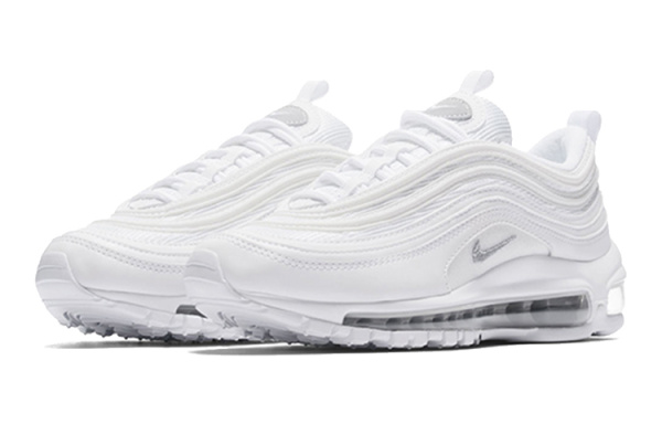 Nike Air Max 97 Комфортные Низкие Детские Лайфстайл Кроссовки Белые