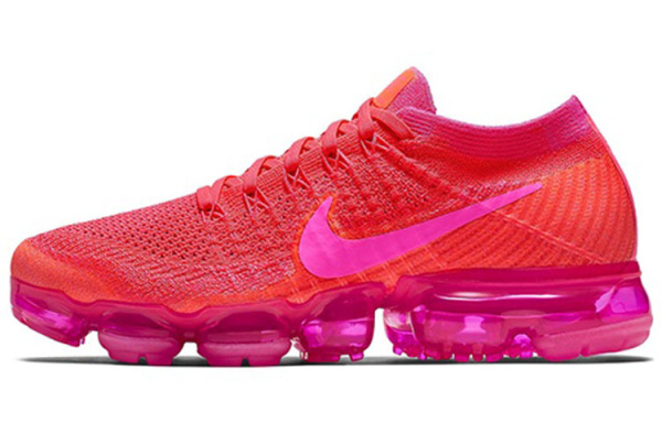 Nike Air Vapormax Ткань Низкие Кроссовки для Бега с Воздушной Подушкой Женские Лазерный Красный