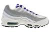 Nike Air Max 95 Текстиль Кожа Низкий Верх Спортивная Повседневная Обувь Женская Белый Серый Фиолетовый