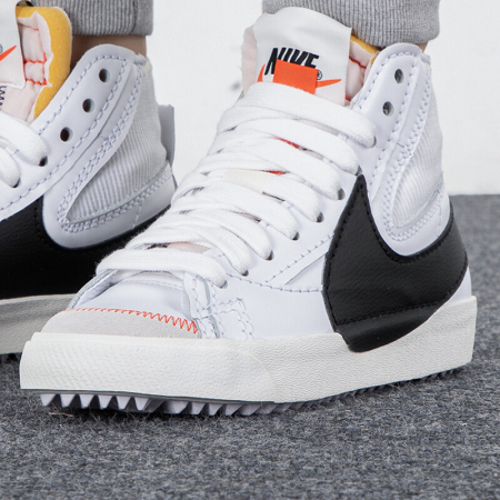 Nike Blazer 77 JUMBO MID Топ Скейтборд Кроссовки Женские Белый Черный