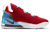 Nike Lebron 18 Low Топ Баскетбольные кроссовки для игры Унисекс Красный синий