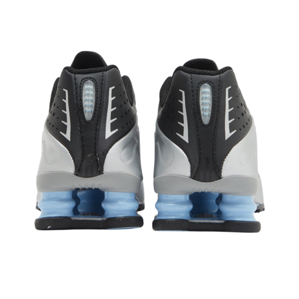 Nike Shox R4 Low Топ Повседневные Беговые Кроссовки Мужские Серебристо-Черные Синие