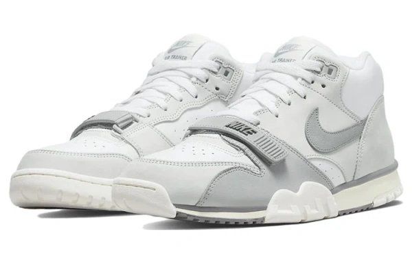 Nike Air Trainer 1 Фотонная пыль Кожа Винтаж MID Тренировочные кроссовки Мужские Серый Белый