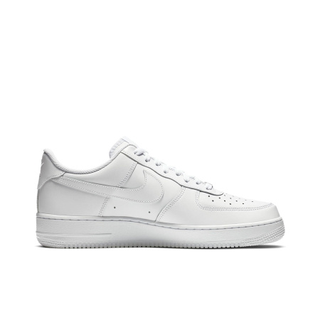 Nike Air Force 1 07 Кожа Устойчивая к истиранию Низкие Кроссовки для скейтбординга Мужские Чисто Белые