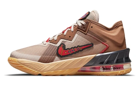 Space Jam X Nike Lebron 18 Low 'Wile E. X Roadrunner' Низкие кеды для детей для баскетбола