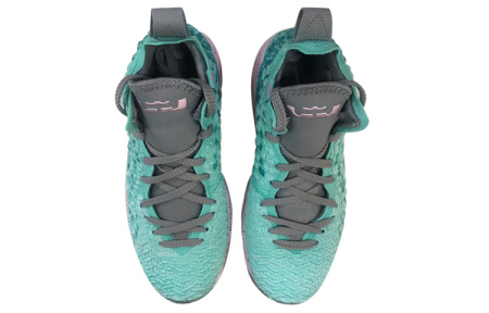 Nike Lebron 17 Устойчивые к истиранию MID Детские Баскетбольные Кроссовки Зеленые
