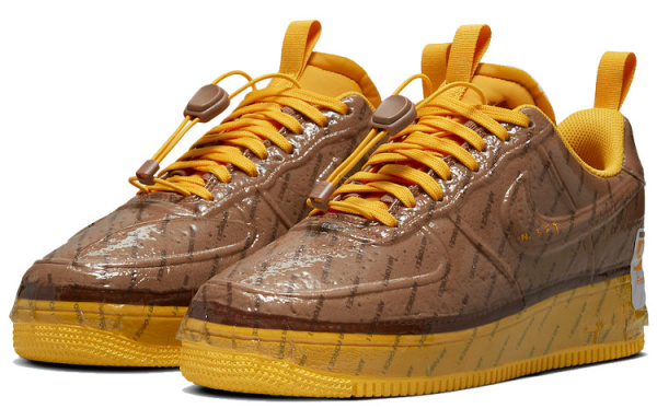Nike Air Force 1 EXPERIMENTAL 'Archaeo Brown' Синтетическая кожа противоскользящая устойчивая к истиранию амортизация