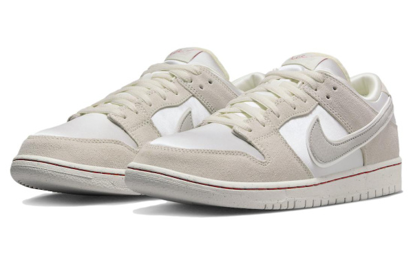 Nike Dunk SB замша низкие скейтбордические кроссовки унисекс белые