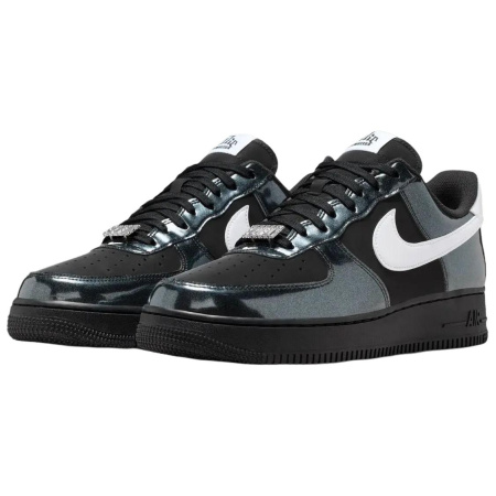 Nike Air Force 1 Slip-Resistant Скейтборд Кроссовки Унисекс Черный Белый