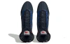 Adidas Box Hog 4 Удобная противоскользящая высокая обувь для бокса унисекс черного и серебряного цвета