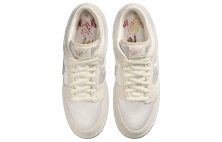 Nike Dunk SB замша низкие скейтбордические кроссовки унисекс белые