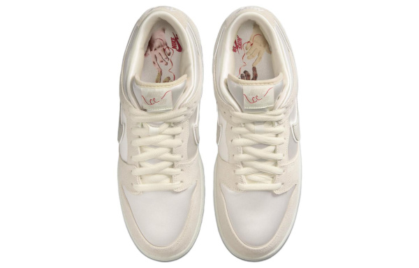 Nike Dunk SB замша низкие скейтбордические кроссовки унисекс белые