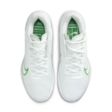 Nike Air ZOOM VAPOR 11 Artificial Leather Низкие Кроссовки для Тениса Женские Белый Зеленый