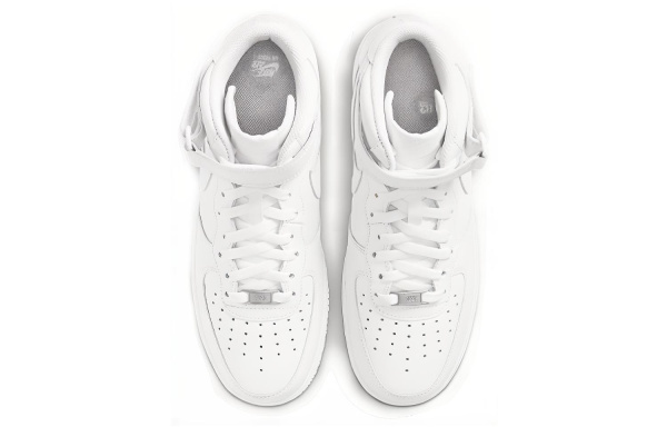 Nike Air Force 1 MID Топ Скейтборд Кроссовки Мужские Чисто Белые