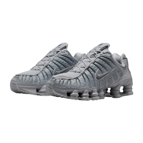 Nike Shox TL Series Текстиль Синтетическая кожа Мода Поддержка Повседневная обувь Унисекс Серый