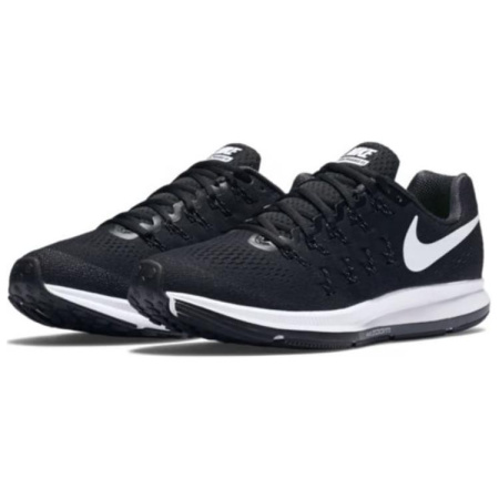 Nike Air Zoom Pegasus 33 Амортизация Износостойкий Низкий Топ Беговые кроссовки Женские Черный
