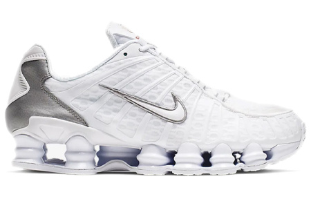 Nike Shox TL Series Текстиль Синтетическая кожа противоскользящий низкий топ повседневная обувь унисекс чисто белый