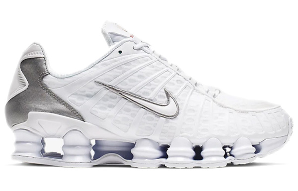 Nike Shox TL Series Текстиль Синтетическая кожа противоскользящий низкий топ повседневная обувь унисекс чисто белый