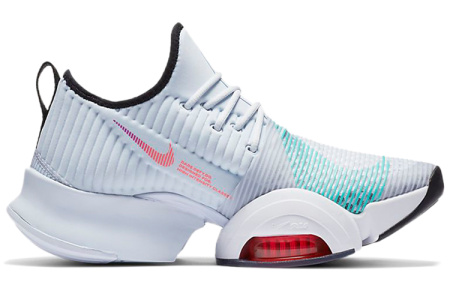 Nike SuperRep Air Zoom Амортизация Противоскользящие Низкие Кроссовки для тренировок Женские Белые Синие Красные