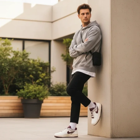 Nike Full Force противоскользящие низкие кроссовки для скейтбординга мужские белые и красные