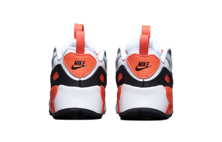 Nike Air Max 90 Toggle MID Детская обувь Серый Белый Оранжевый для малышей и детей дошкольного возраста