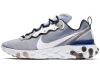 Nike React Element 55 Амортизаторы Устойчивые к истиранию Низкий Топ Марафон Беговые кроссовки Унисекс Ледяной синий