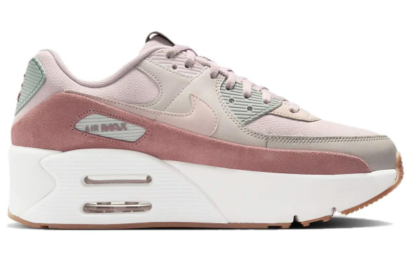 Nike Air Max 90 LV8 Устойчивая к истиранию Низкая Повседневная Обувь Женская Белая Красная