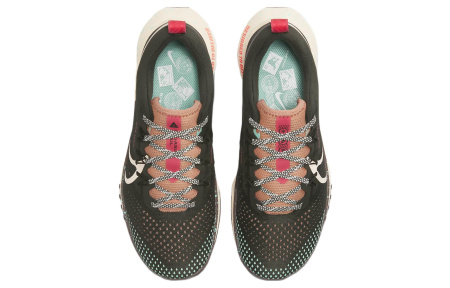 Nike Pegasus Trail 4 Дышащая Поддержка Низкий Верх Беговые Кроссовки Женские Коричневый Зеленый