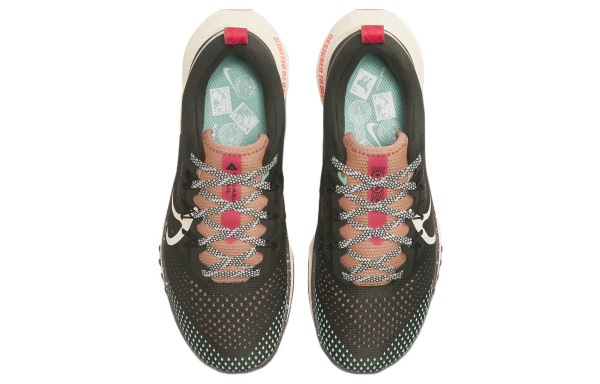 Nike Pegasus Trail 4 Дышащая Поддержка Низкий Верх Беговые Кроссовки Женские Коричневый Зеленый