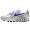 Nike Air Max 90 Устойчивый к истиранию Низкий Топ Повседневные Беговые кроссовки Унисекс Белый Серый Синий
