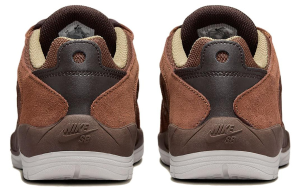 Nike Sb Vertebrae 'Bison' Устойчивая к истиранию Низкая Повседневная Обувь Унисекс Коричневый Красный