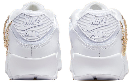 Nike Air Max 90 Low Топ Повседневные беговые кроссовки Женские Белые