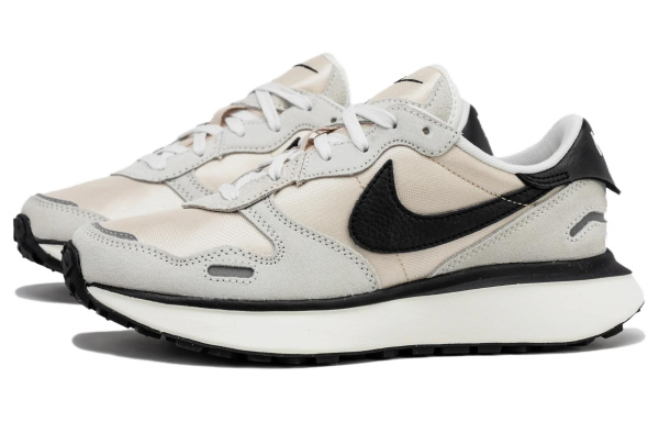 Nike Phoenix Waffle Нейлон Низкие Повседневные Кроссовки Женские Серый Розовый