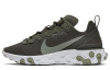 Nike React Element 55 ПУ (полиуретан) Низкие беговые кроссовки Женские Армейский зеленый
