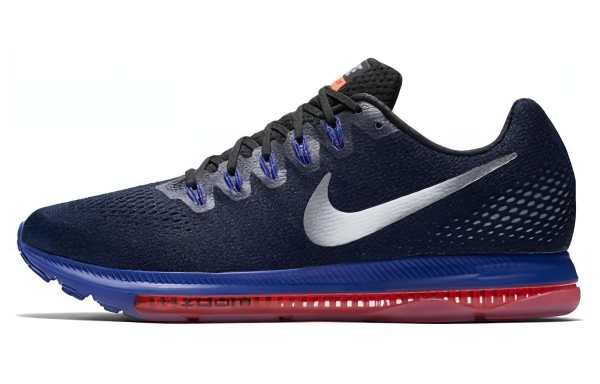 Nike Zoom All Out Амортизация Противоскользящие Дышащие Низкие Беговые кроссовки Мужские Синие и Серебряные
