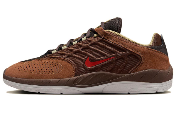 Nike Sb Vertebrae 'Bison' Устойчивая к истиранию Низкая Повседневная Обувь Унисекс Коричневый Красный