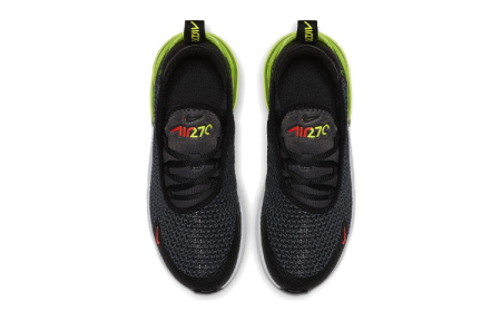 Nike Air Max 270 RF Low Топ Низкие Детские Лайфстайл Кроссовки Черные Зеленые Для Возраста 3-7 Лет